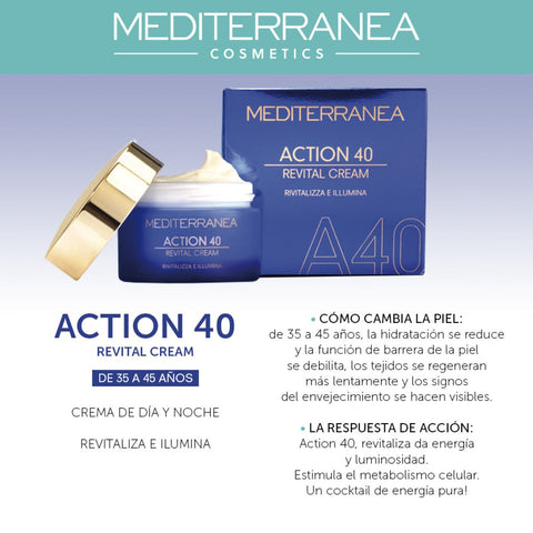 Kit Crema 40 Años + Leche + Tónico Mediterranea Cosmetics